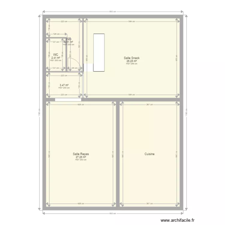 Restaurant Christina. Plan de 