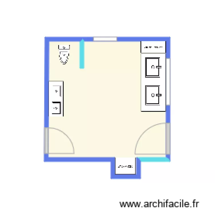 sdb fleurimont fini. Plan de 