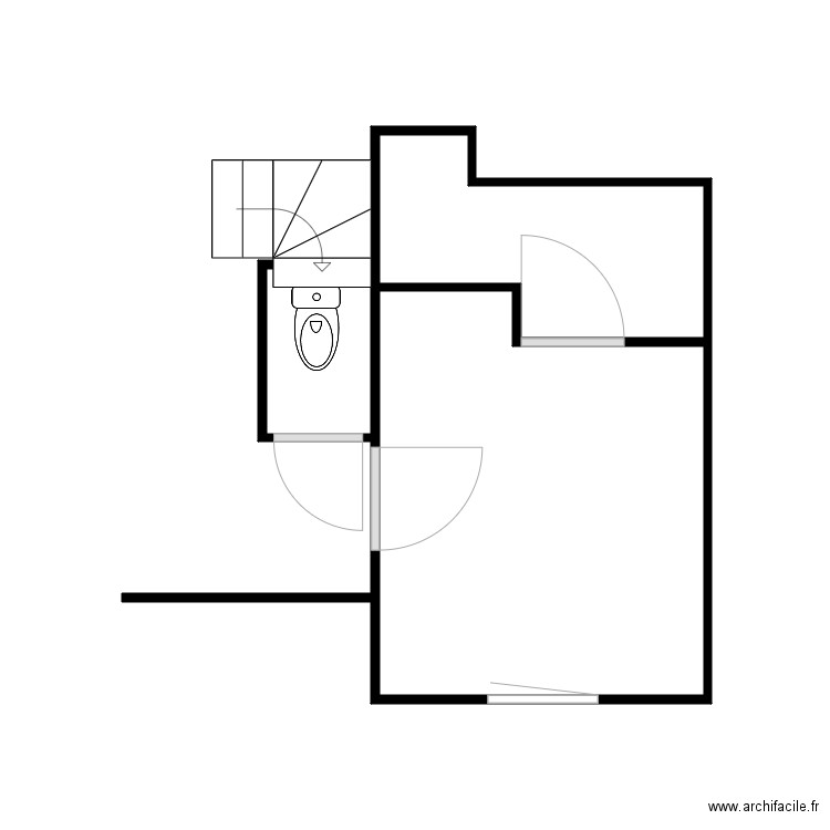 bureau langueux. Plan de 3 pièces et 12 m2