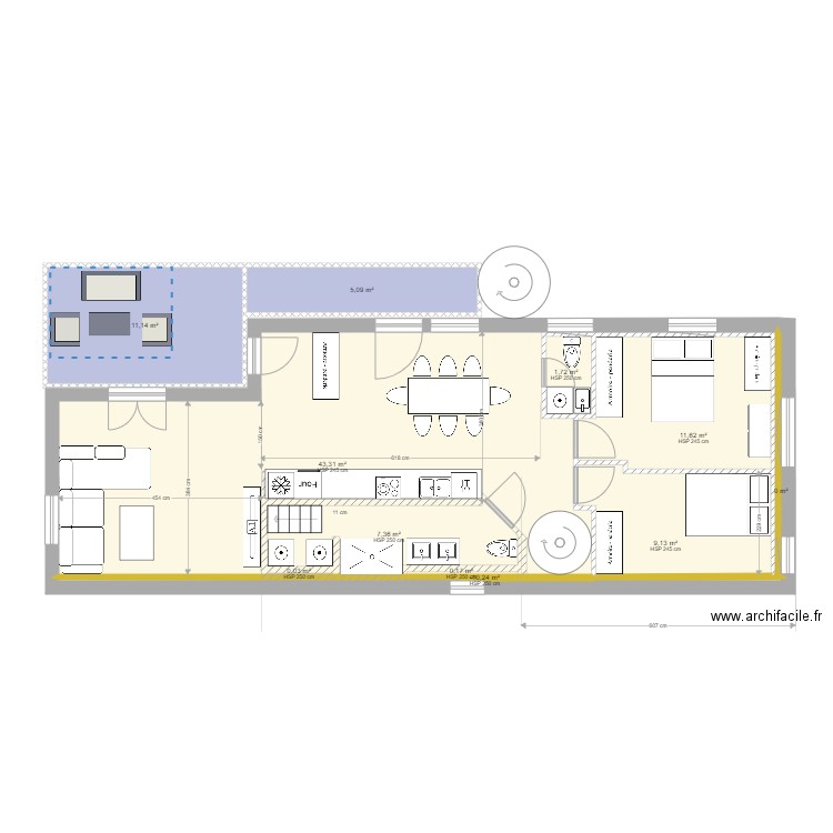 plan maison étage sans ilot. Plan de 0 pièce et 0 m2