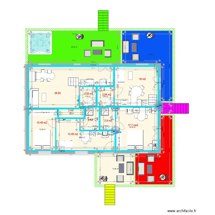 t2 supplémentaire. Plan de 0 pièce et 0 m2