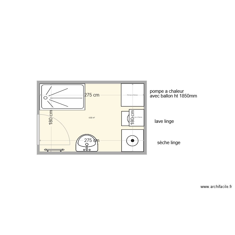 salle de bain partie 2. Plan de 0 pièce et 0 m2