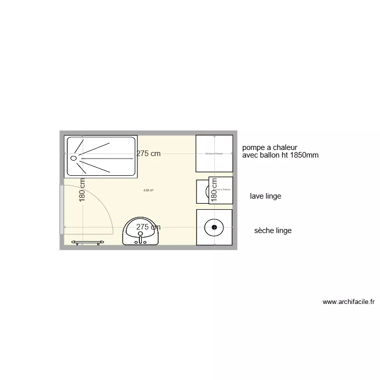 salle de bain partie 2. Plan de 