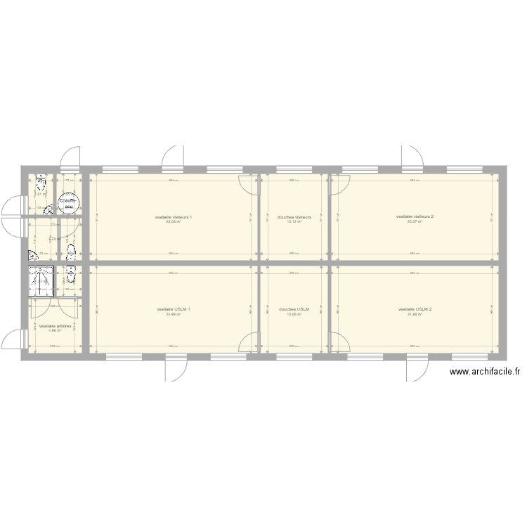 PLAN 4 VESTIAIRES. Plan de 0 pièce et 0 m2