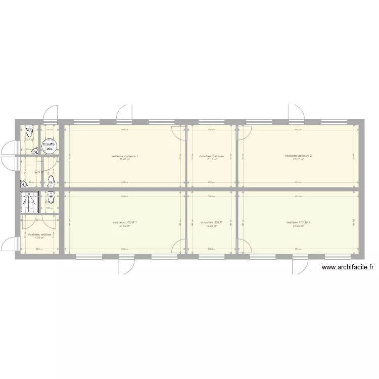 PLAN 4 VESTIAIRES. Plan de PLAN 4 VESTIAIRES. Plan de