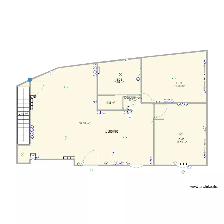 Plan electricit&eacute; Lot 8. Plan de 