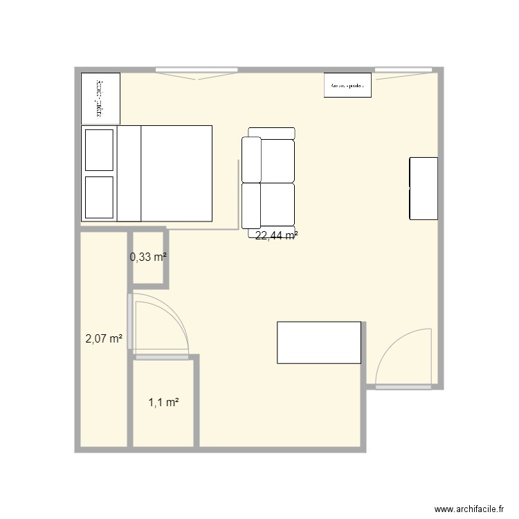 Appart aménagement 1. Plan de 0 pièce et 0 m2
