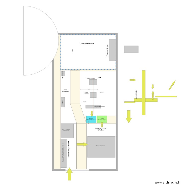 ATELIER. Plan de 1 pièce et 249 m2