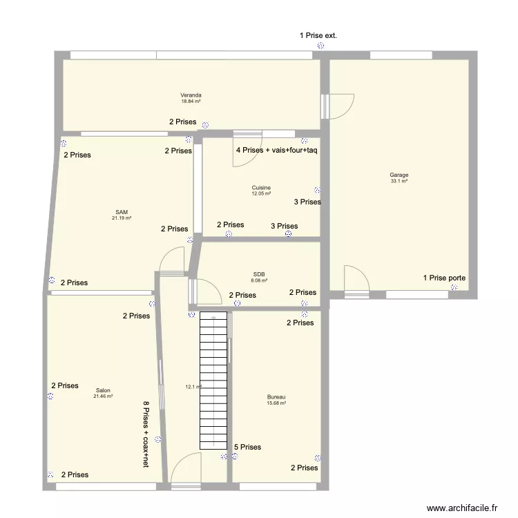 maison brigade piron prises. Plan de 