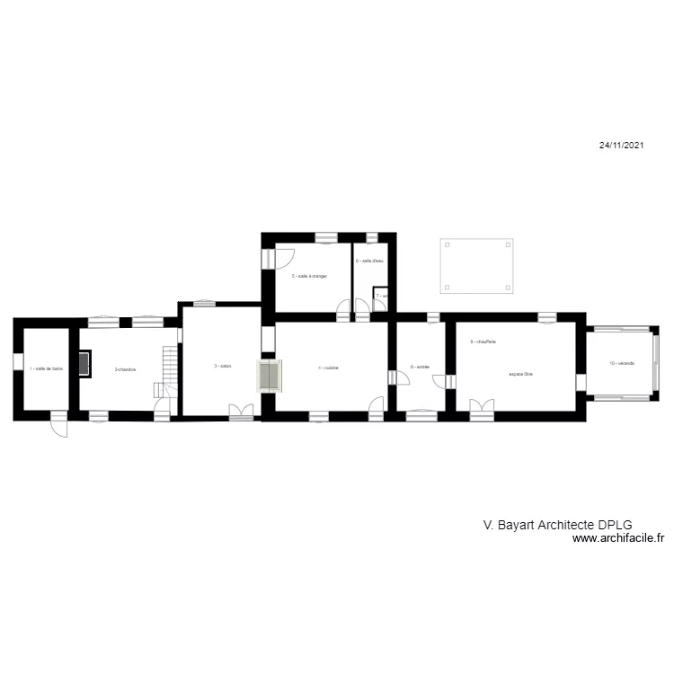 RDC Montgaudry existant. Plan de RDC Montgaudry existant. Plan de