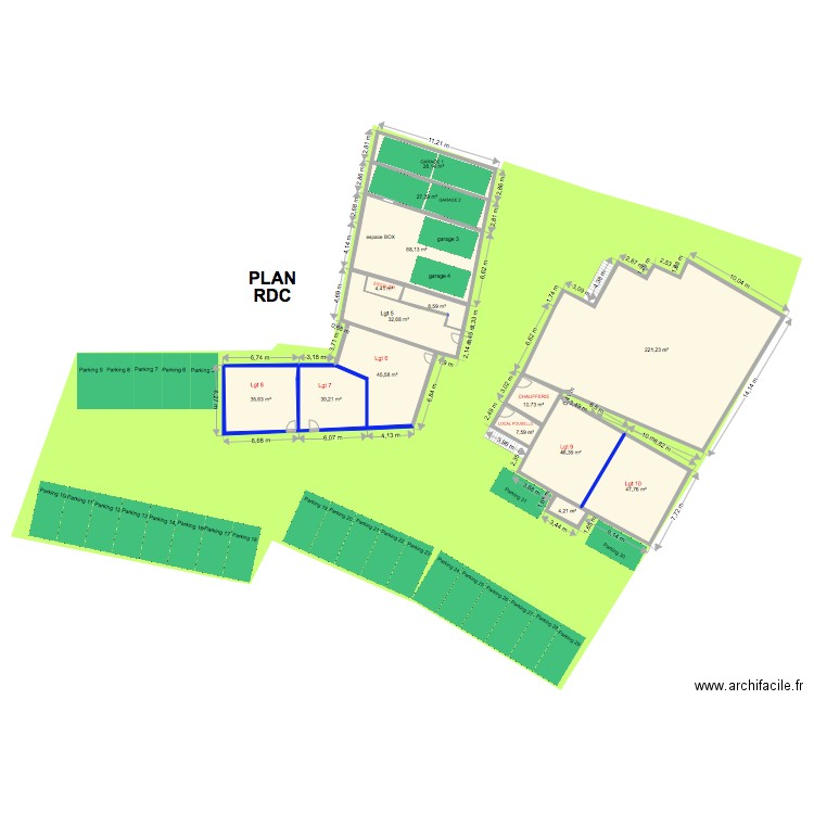 SCI MARKO SCHNEIDER BRUT   AVANT PROJET RDC 1. Plan de 0 pièce et 0 m2