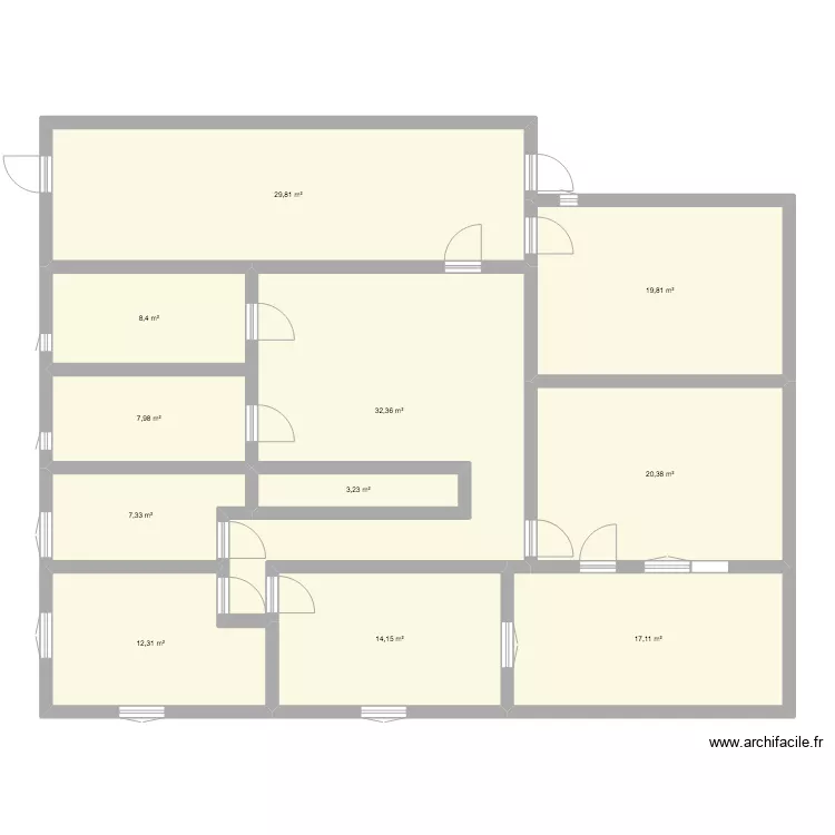 1 er niveau. Plan de 