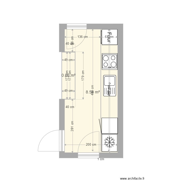 Francis DEOM cuisine. Plan de 0 pièce et 0 m2