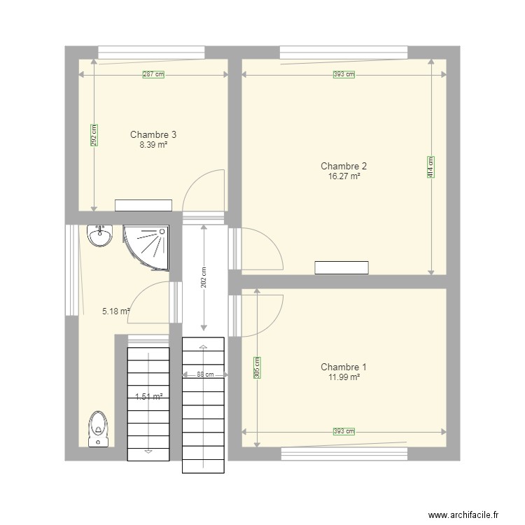 etage espinois. Plan de 0 pièce et 0 m2