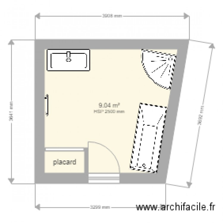 salle de bain dulac henri . Plan de 0 pièce et 0 m2