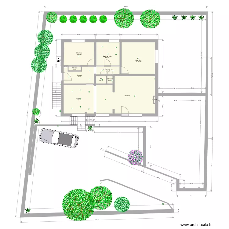 Appart &eacute;tage Huy. Plan de 