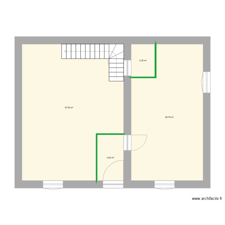 INTERIEUR bas porte SDB A VERIF. Plan de 0 pièce et 0 m2