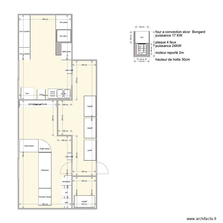 rebouillat. Plan de 4 pièces et 66 m2