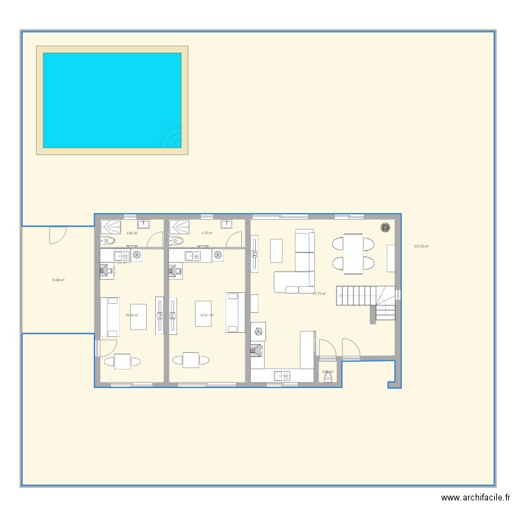 MAURIN RDC AVEC EXT 2 APPART. Plan de 0 pièce et 0 m2