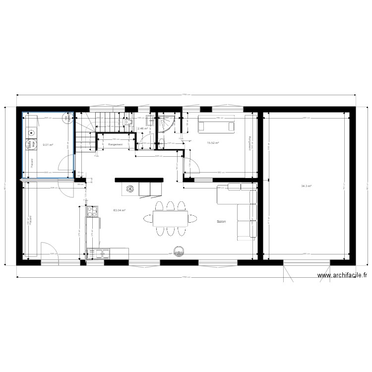 Projet Spinelli plan implantation cuisine 4. Plan de 0 pièce et 0 m2