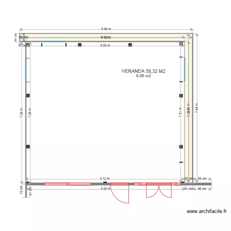 VERANDA DU 190. Plan de 