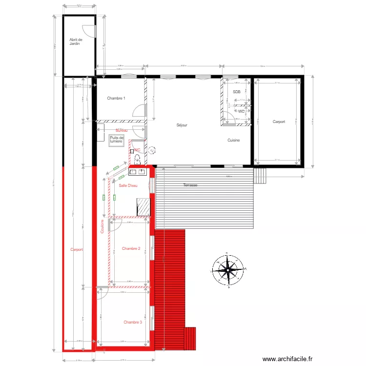 Lidy existant et Projet 0. Plan de 