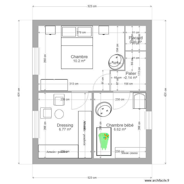 BI1605 1er étage coté . Plan de 0 pièce et 0 m2