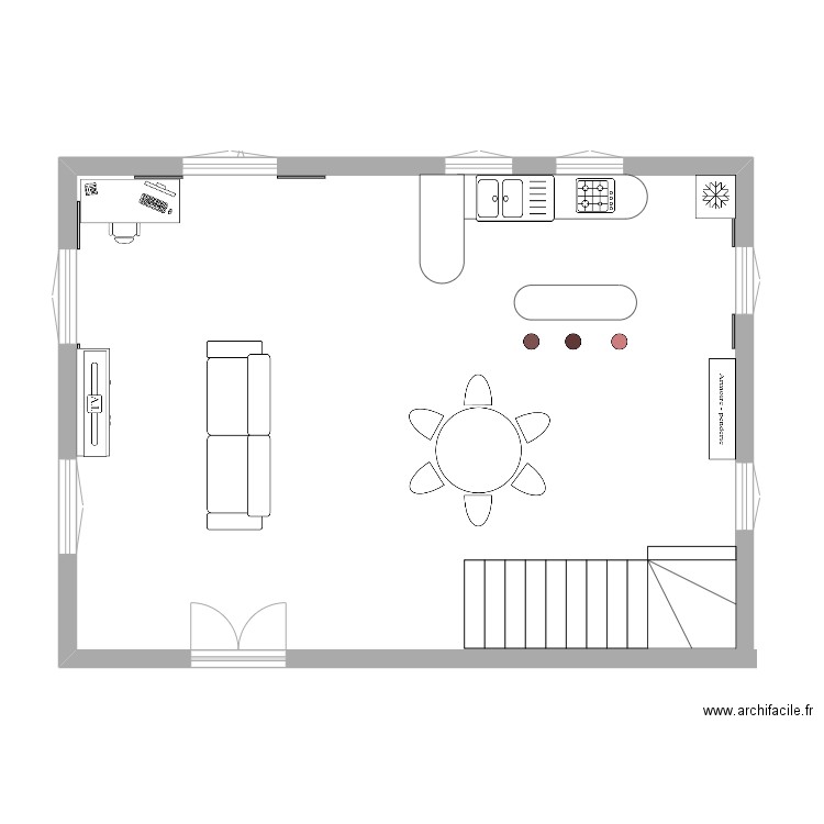 maison tv. Plan de 0 pièce et 0 m2