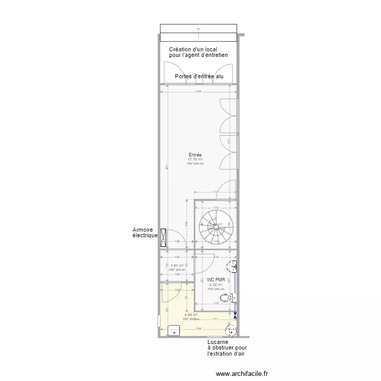 Salle Polyvalente projet. Plan de 0 pièce et 0 m2
