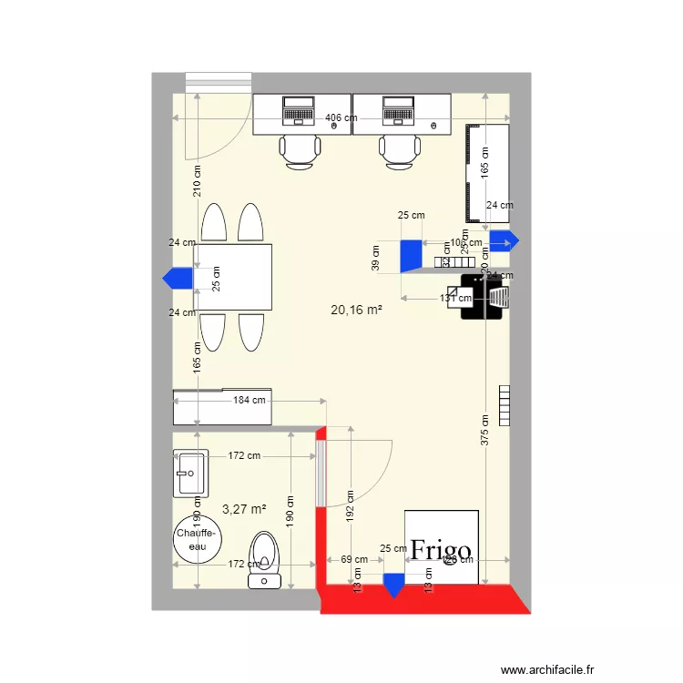 renovation bureau. Plan de 