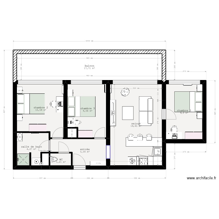 Project MEDLEY PLAN d'AMÉNAGEMENT non validé 1. Plan de 10 pièces et 78 m2