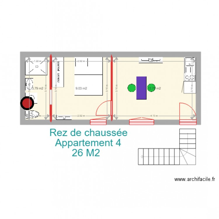 projections appart  N 4  2  nov  2019. Plan de 0 pièce et 0 m2