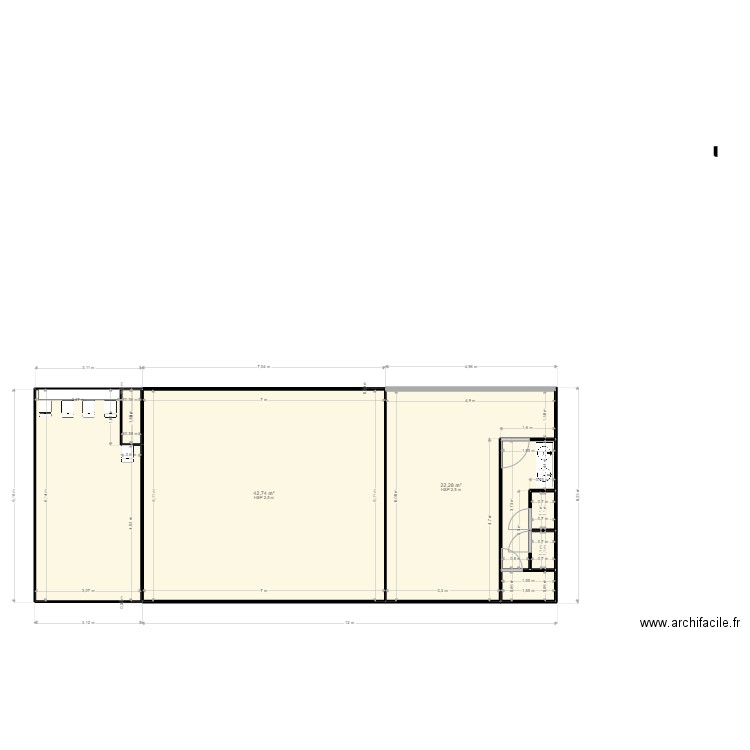 café le rista. Plan de 8 pièces et 91 m2