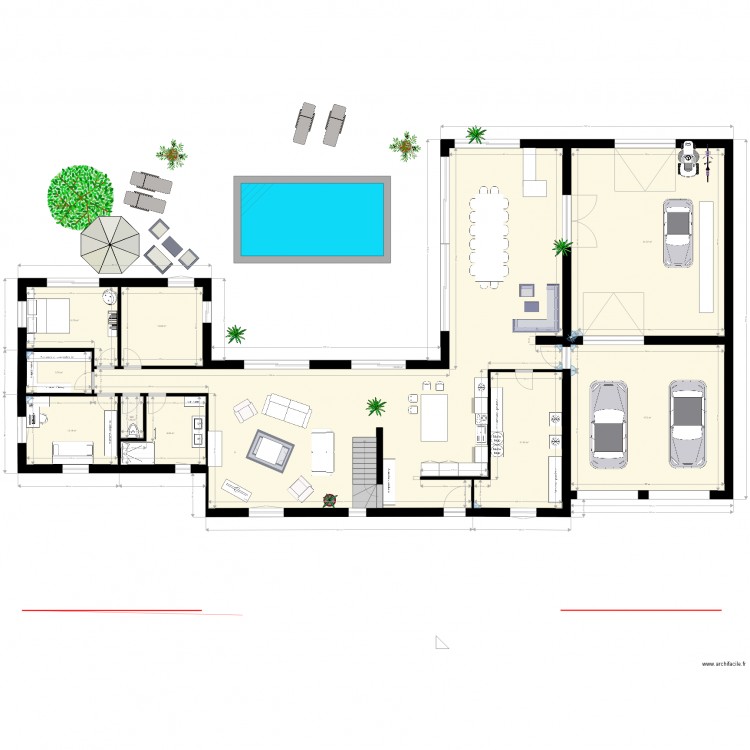 Projet maison v4. Plan de 0 pièce et 0 m2