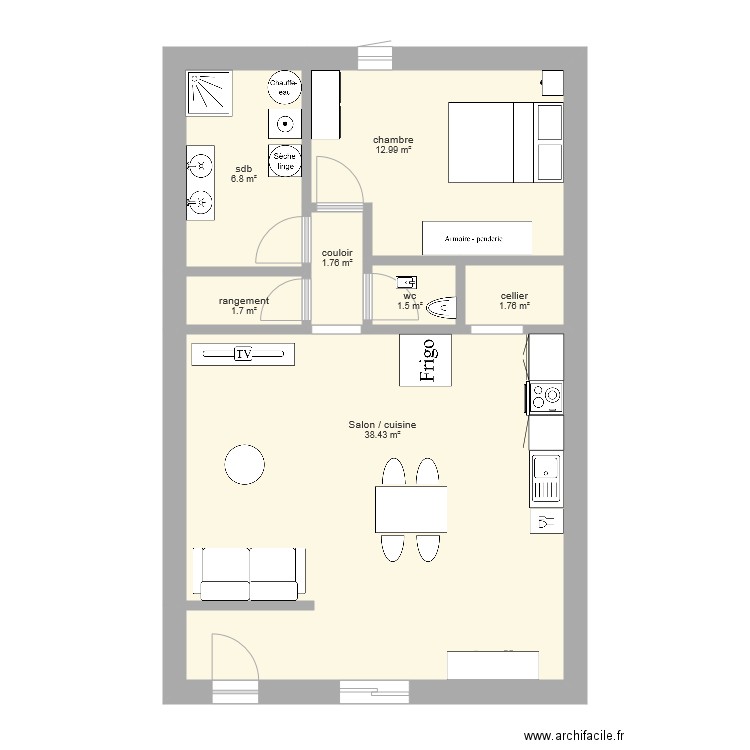 Travée 1. Plan de 0 pièce et 0 m2