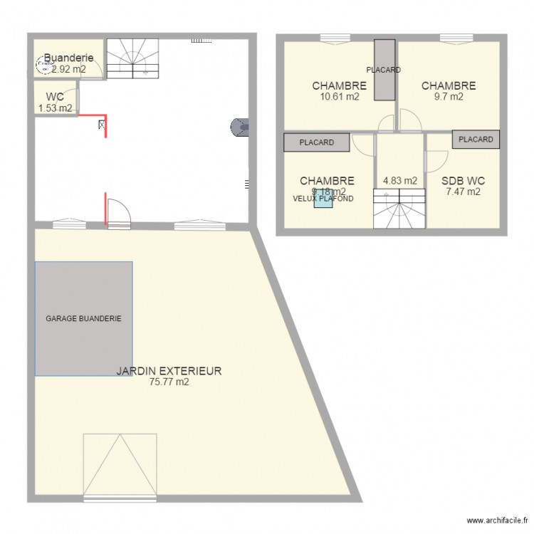 PLAN MAISON LA GAUDE. Plan de 0 pièce et 0 m2