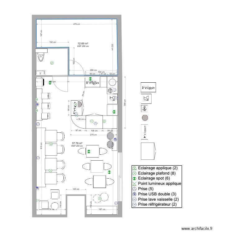 COFFE SHOP. Plan de 0 pièce et 0 m2