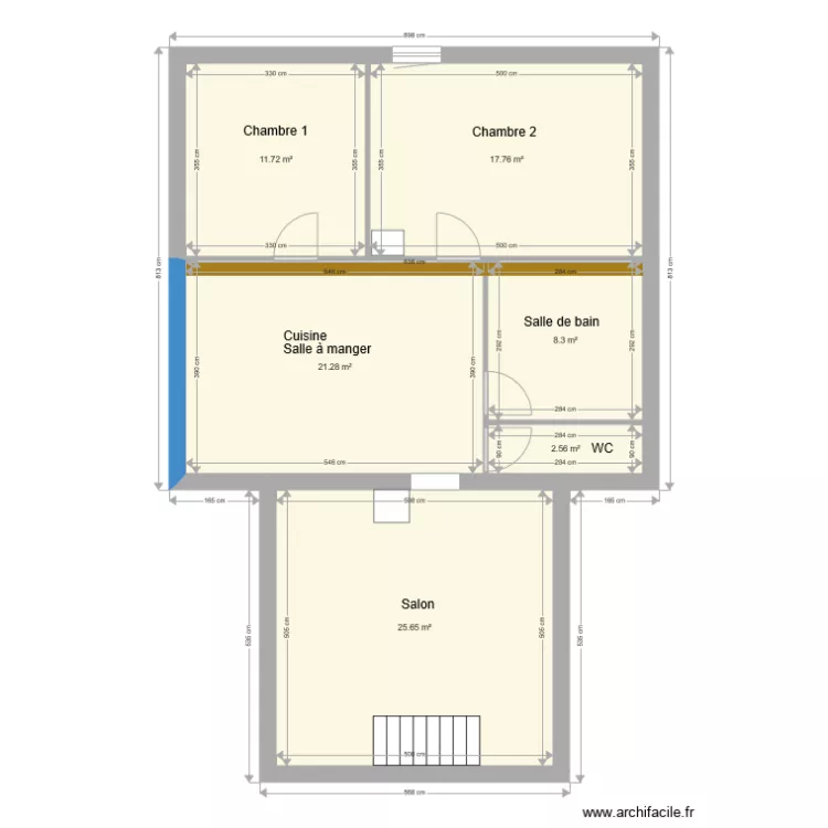 comble Perrad projet. Plan de 
