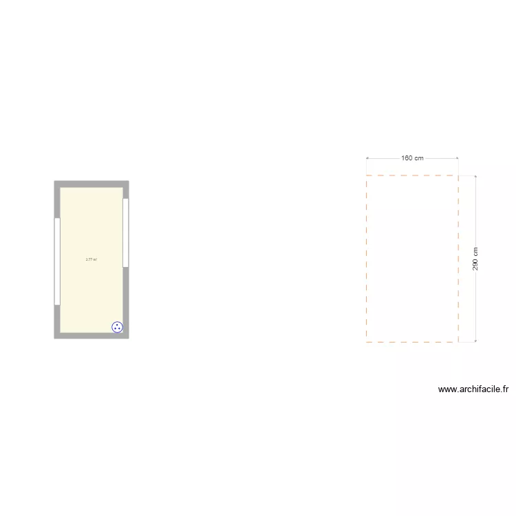 Abri lat&eacute;ral de Jardin. Plan de 