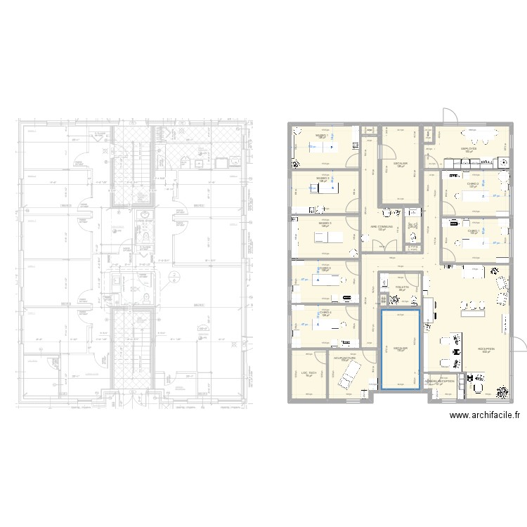 Clinique 20 septembre 2022. Plan de 21 pièces et 224 m2