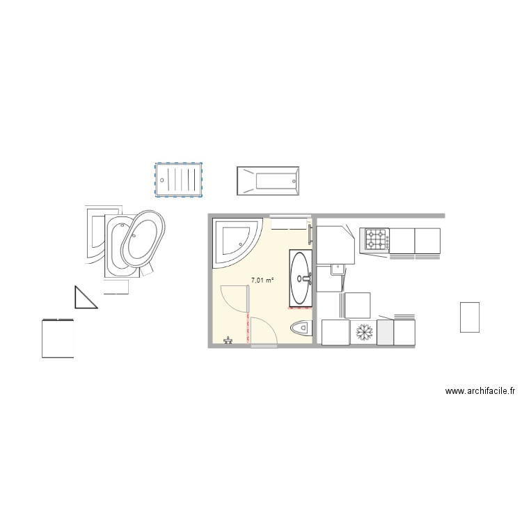 SDB 8 36. Plan de 0 pièce et 0 m2