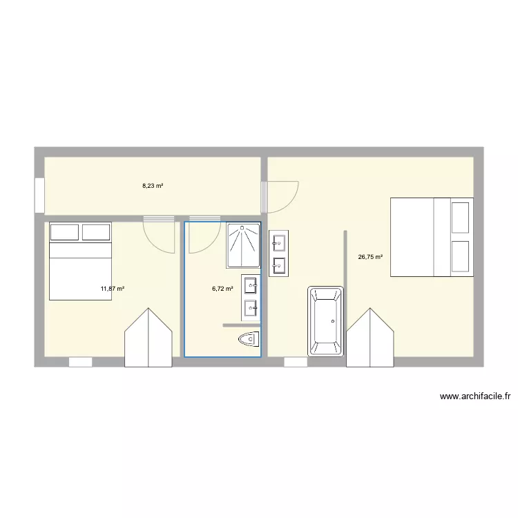 Bouc&eacute;. Plan de 