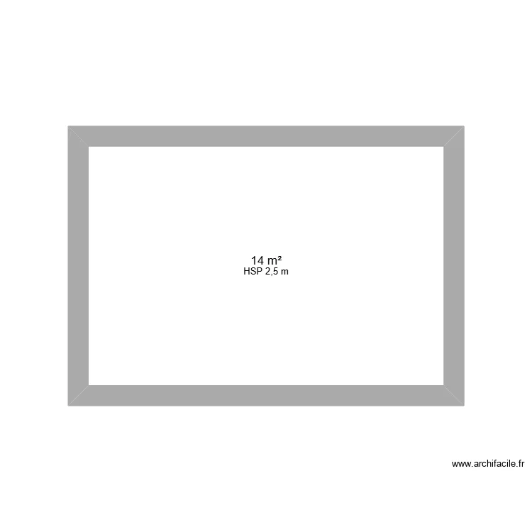 1er &eacute;tage Signalenseigne. Plan de 1  et 14 m²