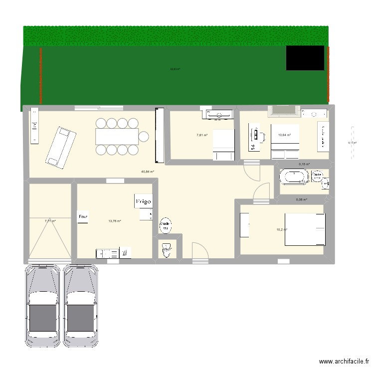 marine duthilleul. Plan de 11 pièces et 96 m2