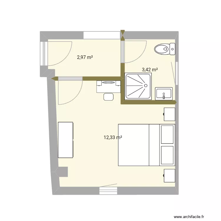 Back bedroom measured dims new shwr. Plan de 