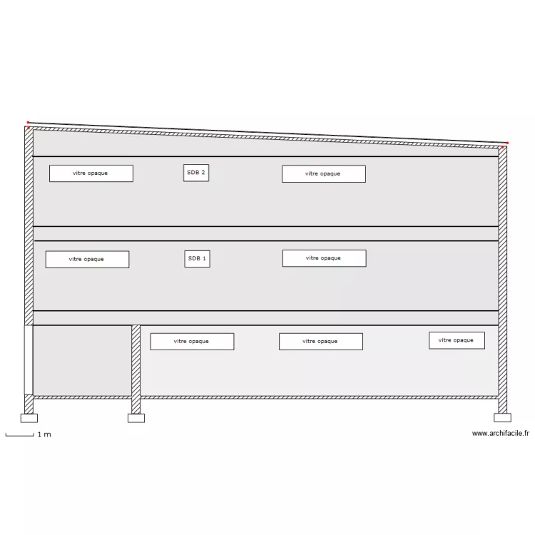 FACADE OUEST - new - sans cotations. Plan de FACADE OUEST - new - sans cotations. Plan de
