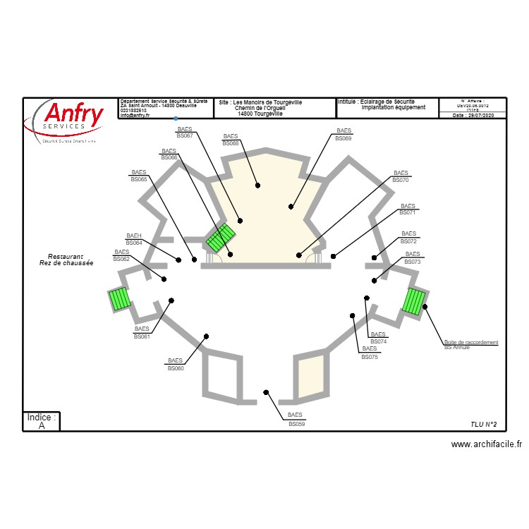 manoir de tourgéville restaurant rdc. Plan de 0 pièce et 0 m2