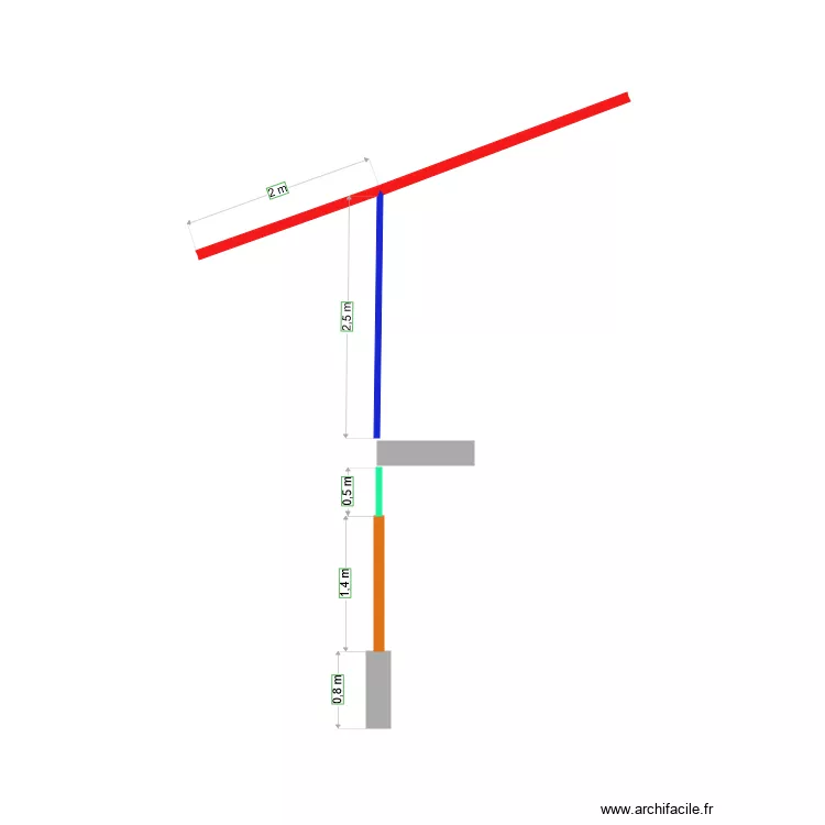 vue face batiment. Plan de 