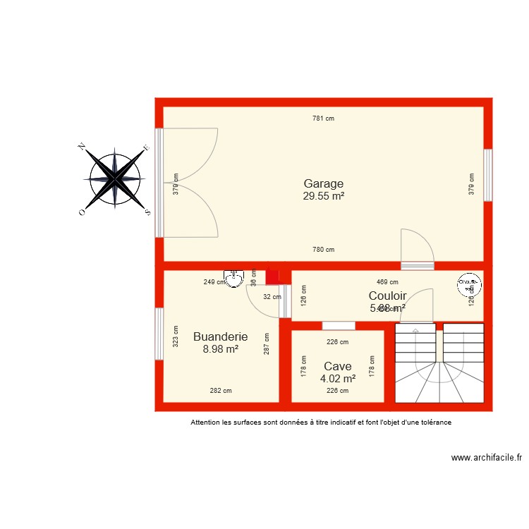 BI 4798 sous sol côté. Plan de 0 pièce et 0 m2