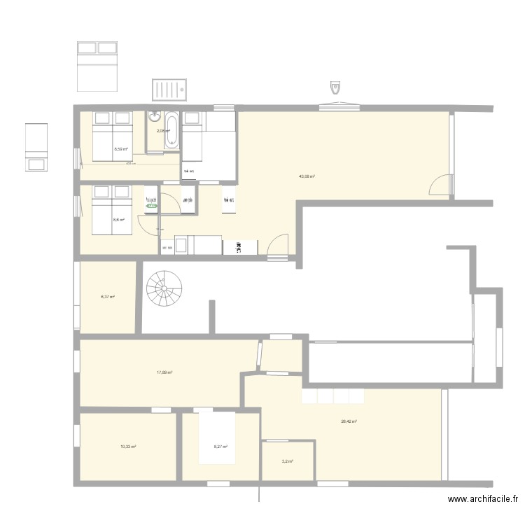 BERLICANT T3. Plan de 0 pièce et 0 m2